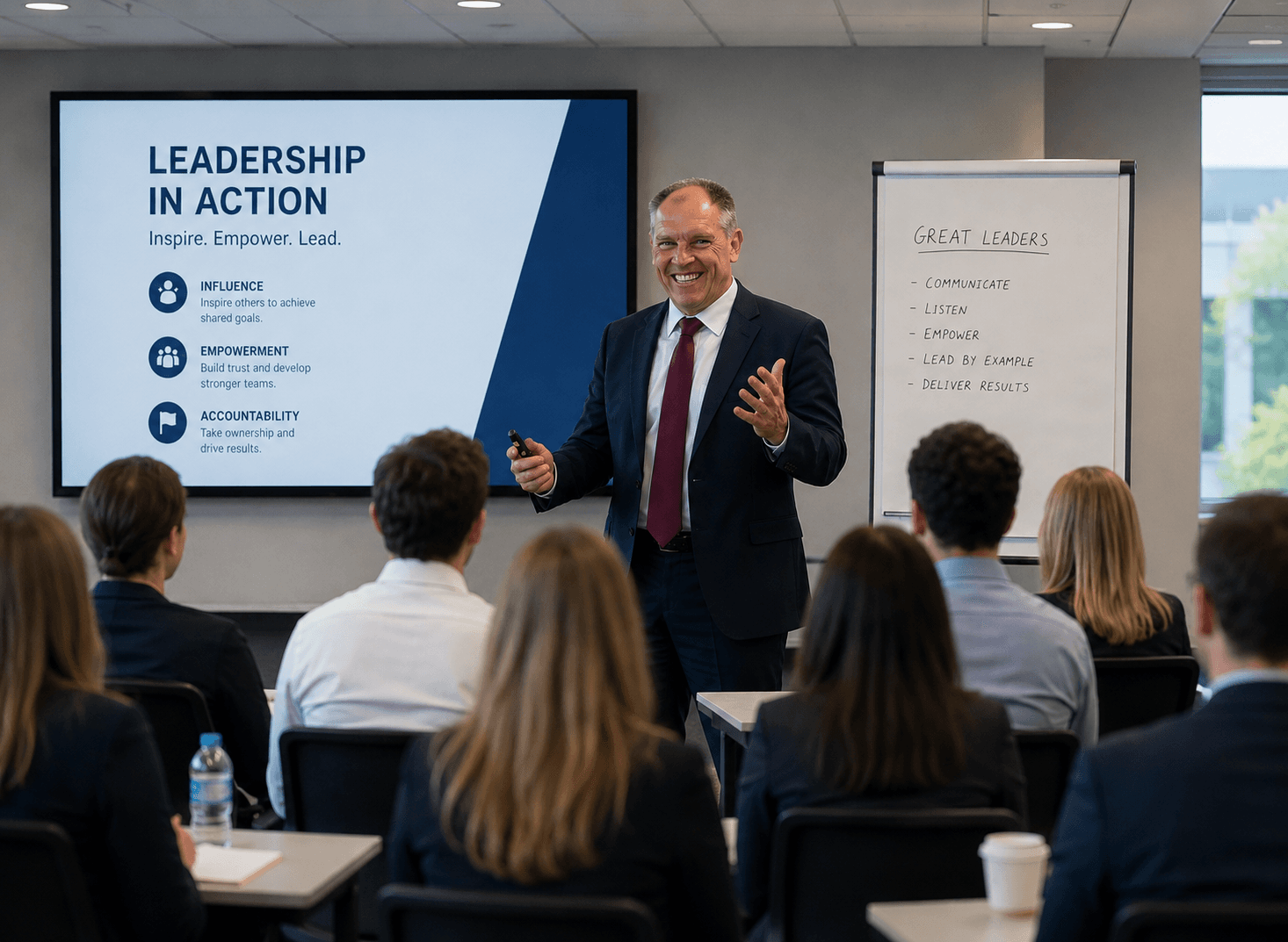 Henk Koekemoer presenting a leadership training workshop